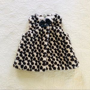 Little Me Faux Fur Leopard Print Vest